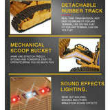 FANXMF RC Skid Steer Loader Construction Truck 1/14 Remote Control Bulldozer Crawler with Lights 9 Channel RC Front Loader 360° Rotation 2.4G Full Function Engineering Vehicle Excavator Toys