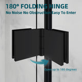 Shower Door 1/4" Clear Glass,Stainless Steel Hardware SUNNY SHOWER