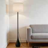 DLITISH 71" inch Contemporary Floor Lamps for Living Room Teardrop Mid Century Modern MCM Extal Tall Large Statement Floor Lamps Warm Light(3000k) Corner Standing Lamp for Bedroom-Black