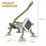 French Fry Cutter Commercial Potato Slicer with Suction Feet Complete Set, Includes 1/4", 3/8",1/2",8 Pieces,6 Pieces