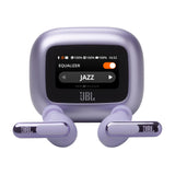 True wireless noise-cancelling closed-stick earbuds, 48Hrs total playback, Wireless Charging, 6 Mics (Purple) JBL
