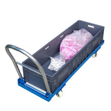 Heavy Duty Foldable Push Cart Dolly with Swivel Handle & Wheels Flat Bed Platform Truck for Warehouse & Garage 100x50x34cm Capacity