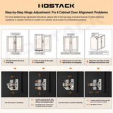 HOSTACK 75" Tall Kitchen Pantry Storage Cabinet, 45" W Hutch, Brown/Black