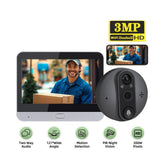 FMDARJXWHCP 3MP Tuya WiFi Doorbell Camera Smart Life Wireless Waterproof(Door Camera 32G)