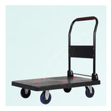 Platform Truck Cart Platform Truck with Plastic Panel and Thicken Metal Foldable Handle Push Cart with Mute Wheels
