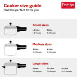 Prestige Deluxe Alpha Svachh Stainless Steel Pressure Cooker with Alpha Base and Deep Lid for Spillage Control, (3 Liter)