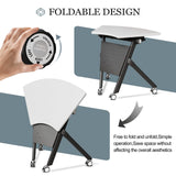 Mobile Modular Meeting Room Table with Locking Wheels, Flip Top Small Conference Table for School