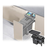 Pull-Out Waste Separation Trash Can, Hidden Drawer Recycling System with Removable Bins for Efficient Garbage Sorting & Organized Waste Management - Space-Saving Design for Home & Office