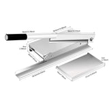 trggvvrt 16in Manual Meat Bone Cutter, Heavy Duty Chicken Cutting Machine with Blade, Rib Slicer, Manual Frozen Meat Cutter Machine for Beef Goat Pig Fish Butcher Commercial Kitchen