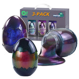 WATERELF 3Pc Easter Egg Galaxy Slime for Kids, Easter Basket Stuffers Fidget Sensory Artistic Therapy Slime Toys for Boys Girls Adults, Stress Relief Non-Sticky - Each 420ml 18oz - Green/Blue/Purple