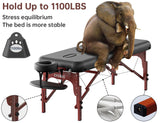 84" Professional Massage Portable Table with Carrying Bag & Wooden Leg Hold Up to 1100LBS CLORIS