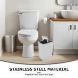 Wakauto Stainless Steel Countertop Trash Can Swing Lid Built-in Kitchen Bin