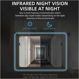 Solar-Powered Wireless Doorbell with Hd Peephole Camera
