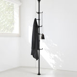 SCoat Rack Freestanding, 56 to 125 inch Adjustable Tension Rod Coat Hanger with 12 Hooks for Hanging Coat Sempicad