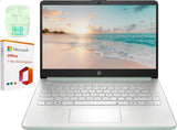 HP 14" LED Business Laptop Computer with 1-Year Office 365, 4GB RAM 640GB Storage (128GB UFS + 512GB SD Card), Intel Quad-Core N150 Processor, Windows 11 S, PLUSERA Earphones, Willow Green