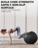 Trideer Yoga Ball for Exercise, Pilates, Core & Balance Training, Stability Ball for Pregnancy & Birthing Prep, Physical Therapy, Daily Stretching, Office Chair for Active Sitting, Quick Pump Included