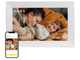 Aura HD Digital Picture Frame | Carver: The Best Frame for Gifting (Cool White, 10")