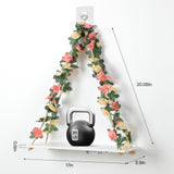 EXIN DECHEN Floating Shelves for Wall No Drilling,Wall Shelves,Hanging Shelf,Leaves and Light Strip with Flower,Set of 2 Plant Decor for Home Livingroom Bedroom,Led Room Decor Aesthetic,Gift