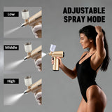 Portable Spray Tan Machine–Cordless Rechargeable Spray Tanning Gun for Home, Travel, Salon & Spa – Handheld Self Tanning Solution Applicator–Lightweight & Easy Use – Professional Sunless Tan (Beige)