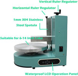 CZHIXG Electric Cake Decorating Machine Vertical Electric Cake Cream Spreading Machine Commercial/Home Use Cake Decorating Coating Machine Equipment Green for 6-14 Inch Cake, 200W