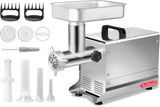 #32 Commercial Meat Grinder, Electric Heavy Duty Meat Grinder Machine Stainless Steel, 1.5 HP 1100W Sausage Stuffer with 4.5mm/10mm Grinding Plates