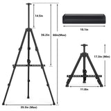 Easel Stand for Sign, 66" Easels Stand for Painting Heavy Duty, Portable Travel Easel for Display (2 Pack) Hemndic
