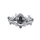 Oseew Engagement ring set Rutilated quartz rings for women(Rutilated quartz)