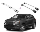 ERKUL Set of Roof Side Rails Rack + Cross Bars for Mitsubishi Outlander Sport ASX 2011-2026 | Complete Roof Rack System | Rooftop Luggage Carrier, Kayak, Canoe, Ski | Designed for Bare Roofs | Silver