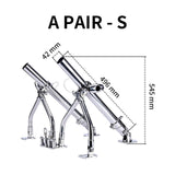(Pair of) Marine Grade Stainless Steel Fishing Outrigger Rod Holder Mirror Polish Adjustable Pole Boat Hardware(Small-a Pair)