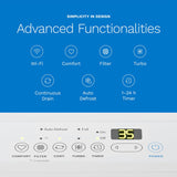hOmeLabs Dehumidifier for Home, Office, Basements with Powerful Moisture Removal, Humidity Control, Auto Shut-off, Quiet Operation - 7,000 Sq Ft Wi-Fi (50 Pint MAX 120 Pint at 95°F, 90% RH)