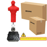 Punching Dummy, Durable Silicone Punching Bag with Large Stable Base for Adults & Kids, Freestanding Training Target for Boxing, Taekwondo, MMA, Home Gym(Red)