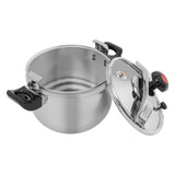 201 Stainless Steel Pressure Cooker, 60kpa Sealed Stewing Pot Cooking Cookware, Multi Protection Stovetop Pot Pressure Cooker for Home Kitchen Family Restaurant Boiling & Steaming Meals (9L/9.51 Qt)