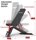 DONOW Smith Machine with Weight Stacks, Multi Function Home Gym System Training Power Cage Squat Rack Dual Cable Crossover Machine All in One