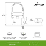 APPASO Touchless Kitchen Faucet, Motion Sensor Activated Hands-Free Smart Automatic Sink Faucet with Pull Down Sprayer Brushed Nickel, Battery-Powered