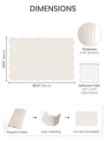 Fluxynara Scalloped Felt Bulletin Board, 35.4"x23.6", Oatmeal