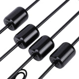 Luqeeg Universal Fishing Bite Alarm, 4 Pcs LED Illuminated Bite Indicators, Standard Plug Design Indicators for Carp Fishing & Night