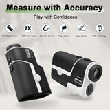 JUSDOO Golf Rangefinder with Slope, 1200 Yards Laser Rangefinder for Golfing and Hunting, 7X Magnification with High-Precision