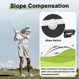 JUSDOO Golf Rangefinder with Slope, 1200 Yards Laser Rangefinder for Golfing and Hunting, 7X Magnification with High-Precision