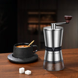 BOMANSI BOMS Manual Coffee Grinder - 8 Adjustable Coarseness Settings, Hand Crank Coffee Mill, Large Capacity, Portable Hand Coffee Grinder
