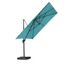 PURPLE LEAF Patio Telescopic Umbrella 11.5' x 11.5' Tilt Turquiose