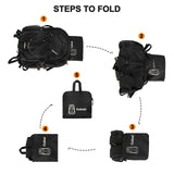 Goloni 45L Hiking Backpack Lightweight Foldable, Waterproof Camping Backpack with Rain Cover & Hiking Pole Mat Carrying System, Ergonomic Water Resistant Daypack for Trekking Travel Men Women,Black
