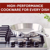 5-Ply Stainless Steel Frying Pan Non Toxic Cookware Stay Cool Handle 11" PFAS, PFOA & PFTE Free, for Cooking Pan Set Alva
