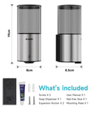 AIKE Automatic Wall Mount Liquid Soap Dispenser for Home and Commercial Bathroom 13.5oz IPX7 Waterproof,Brushed Stainless Steel