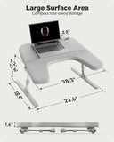SAIJI Laptop Lap Desk for Bed & Couch with Soft Armrest, Bed Desk Table