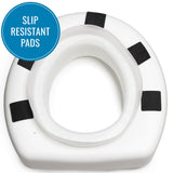 Enhanced Comfort 5" Raised (Round) Toilet Seat Riser | 3 Slip Resistant HealthSmart