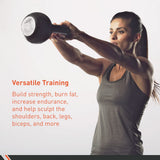 BodySport Cast Iron Kettlebells, 50 lb. – Strength Training Kettlebell for Weightlifting, Core Training, & Conditioning – Professional Exercise Equipment for Gym & Home Fitness Workouts