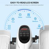 Under Desk Elliptical Machine 12 Speeds Electric Leg Exerciser as Seen on TV for Seniors Quiet Portable Seated Foot Pedal Exerciser for Home Office Use