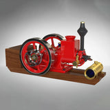 MechPuConToy Engine Model Kit That Works, HM-01 4-Stroke Horizontal Water-Cooling Full Metal Hit and Miss Engine Model with Starter Ignition Kit (KIT Version)