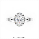 Dazzlingrock Collection IGI Certified 1.00 Carat Oval Lab Grown White Diamond Miligrain Edge Engagement Ring for Women in 925 Sterling Silver Size 7