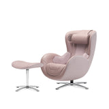 Nouhaus Classic Massage Chair with Ottoman – Pink Leather Recliner with Percussive Shiatsu Massager, Built-in Speaker & Full Body Spot Massage – Ultimate Comfort for Home & Office